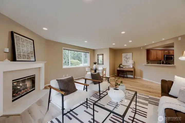 Open Living - Flooded with Light, Gas Fireplace & Views of Your Own Creekside Sanctuary