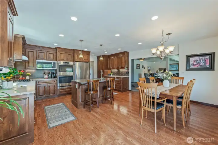Updated kitchen with custom cabinets