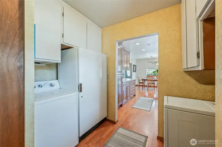 Utility room behind kitchen