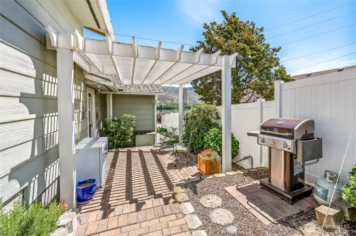 BBQ by garden