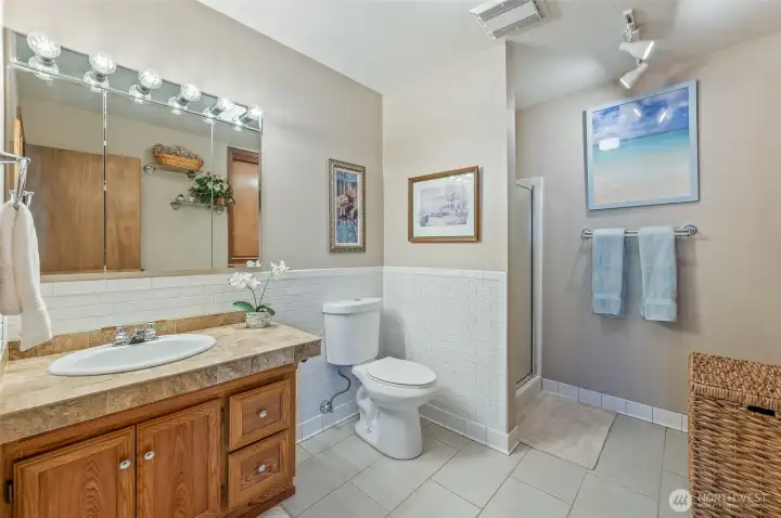 Large primary bathroom