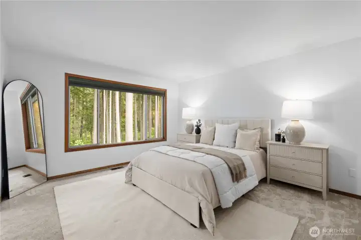 Spacious primary suite
