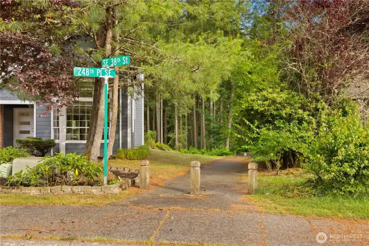 Home is located right next to entrance to miles of walking trails