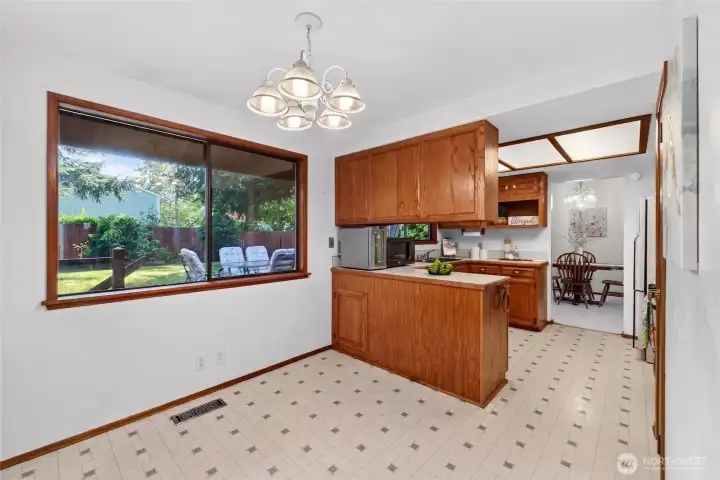 Formal dining room plus breakfast nook.