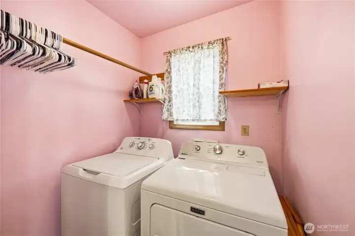 Laundry room. Washing machine and dryer not included.