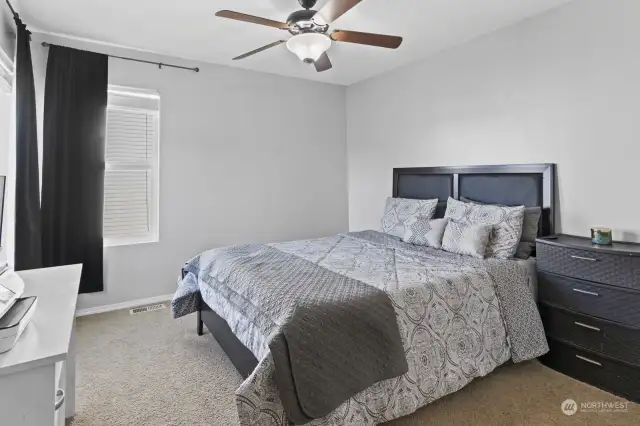 One of two guest bedrooms, both located upstairs.