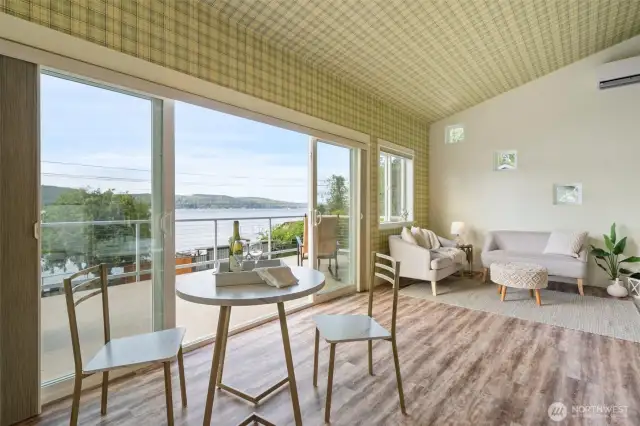 The wallpaper adds such a bright and warm vibe to the space, come see for yourself!!