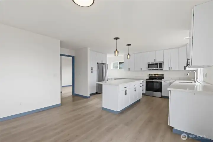 Spacious and open to the home, with an airy floorplan.