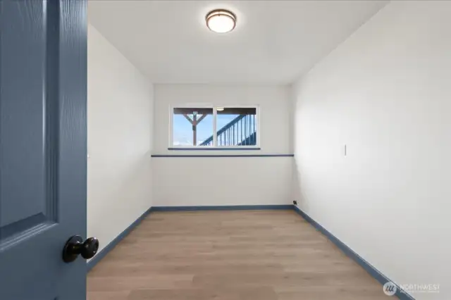Utility room, could double as an office or interior storage space