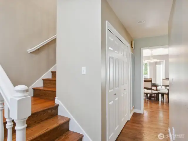 Enjoy the beauty and continuity of gleaming hardwood floors, enhancing both the aesthetic appeal and the air quality.