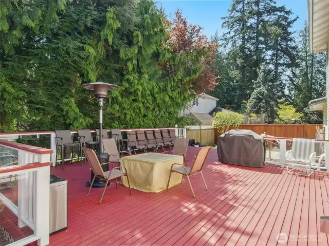Ultimate backyard deck for entertaining or relaxing.