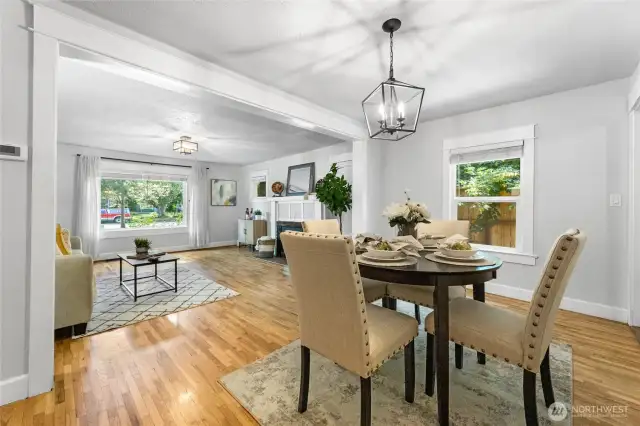 Spacious dining area