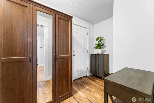 Storage area or space for office off the back door