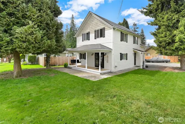 Great corner lot showcasing this beautiful home.
