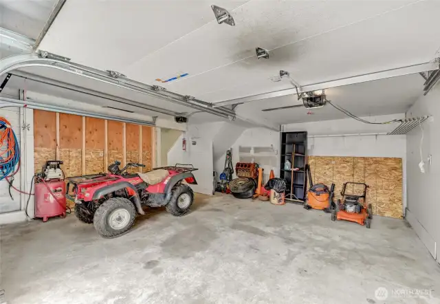 Space for cars, toys or tools.