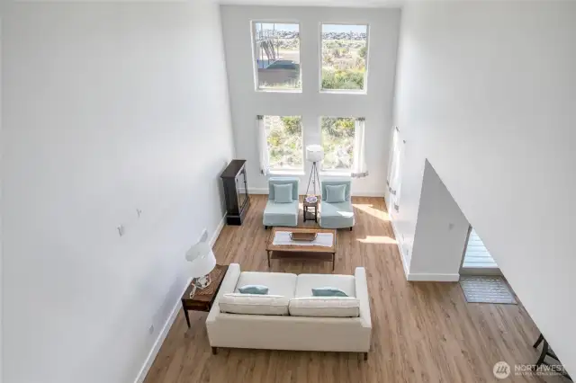 Complete wall of windows showcasing the ocean view