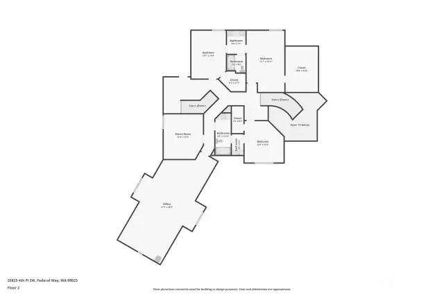 2nd Floor of Main Home Floor Plan