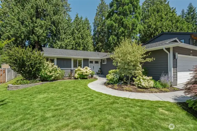 Nice front yard with sidewalk~