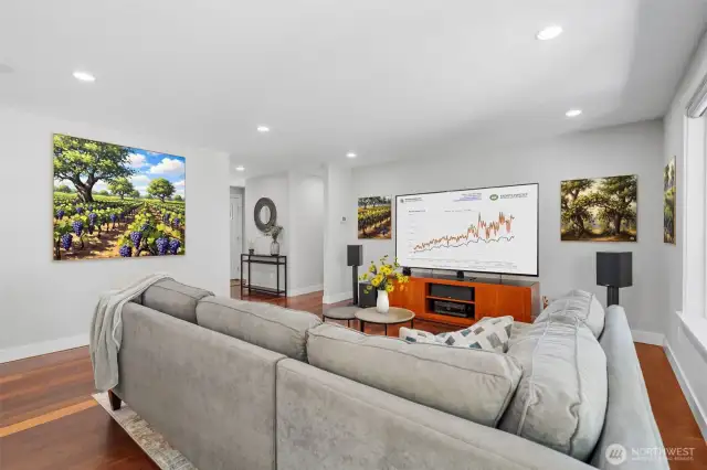 Walls are so nicely painted, so we virtually added some pictures
