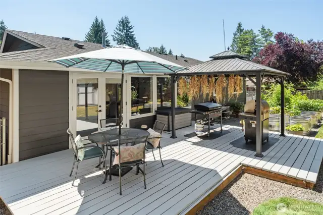 Lovely back yard with gazebo for extended living! So nicely done!