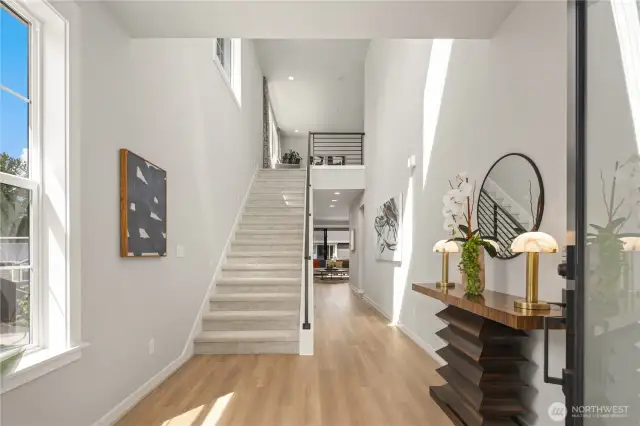 Tall ceilings in entry way  *Photos are not exact representations of the final home.