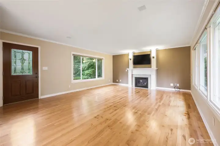 Hardwood floors throughout the home