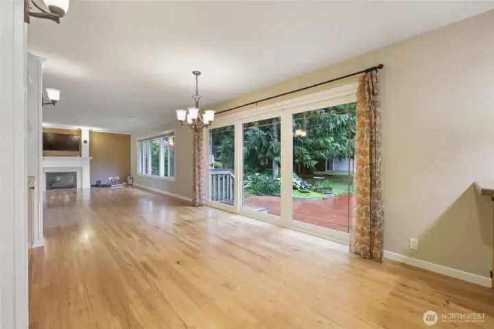 Large sliding door to let in more light