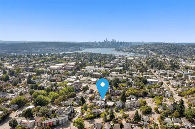 From above, the Seattle skyline stretches in the distance, a reminder of the vibrant city just minutes from your doorstep.