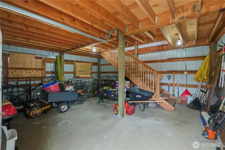 Inside the garage