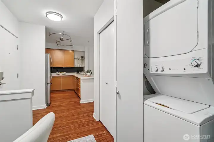 Handy in-unit laundry is included in the sale.
