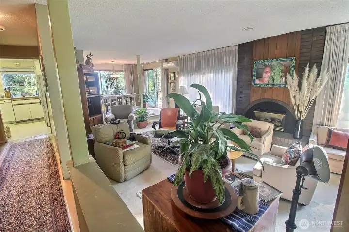 Living Room with gas fireplace