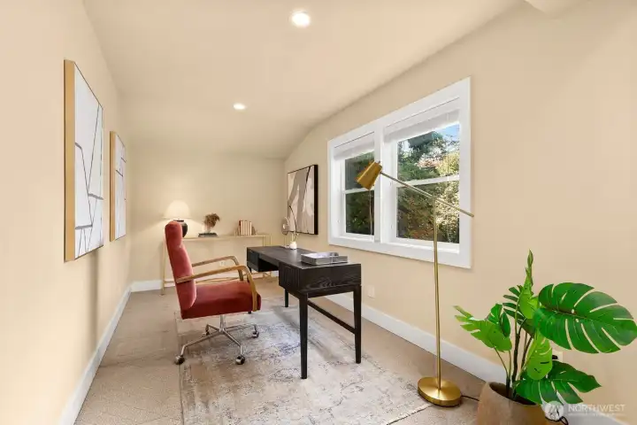 Upper level primary w/ en-suite bath, office & nursery