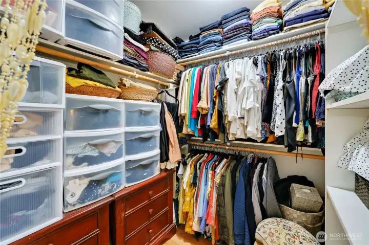 Primary walk-in closet