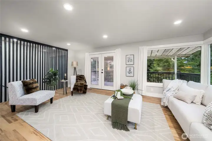 Step into a one of a kind design and take in the scenery.