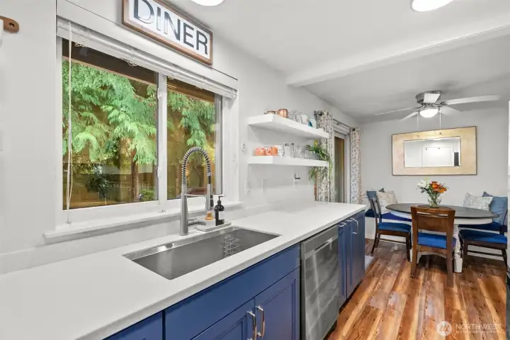 Stylish, updated kitchen maximizes every space - so functional!