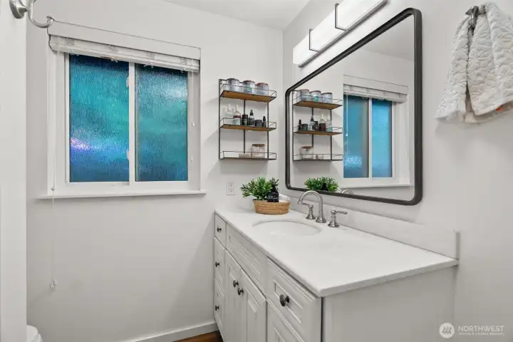 Updated, spacious bathroom