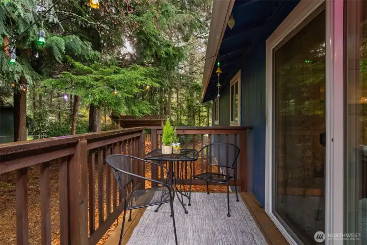 Trex deck in backyard