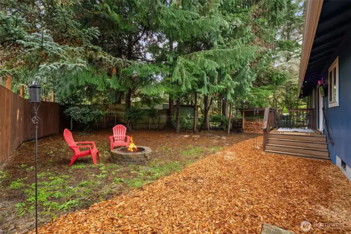 Fully-fenced, level and large backyard - great for pets, gardening & entertaining