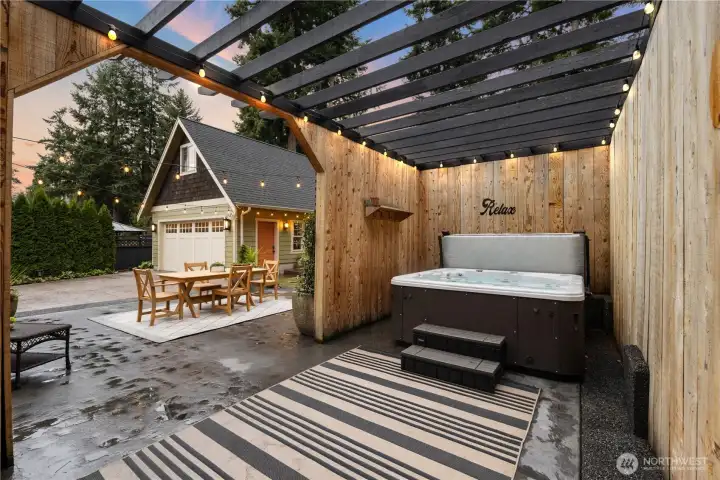Private Hot Tub area (included)...