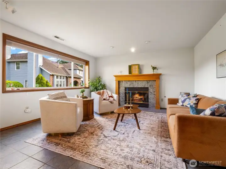 Yet another family room with a fireplace. So much space everywhere.