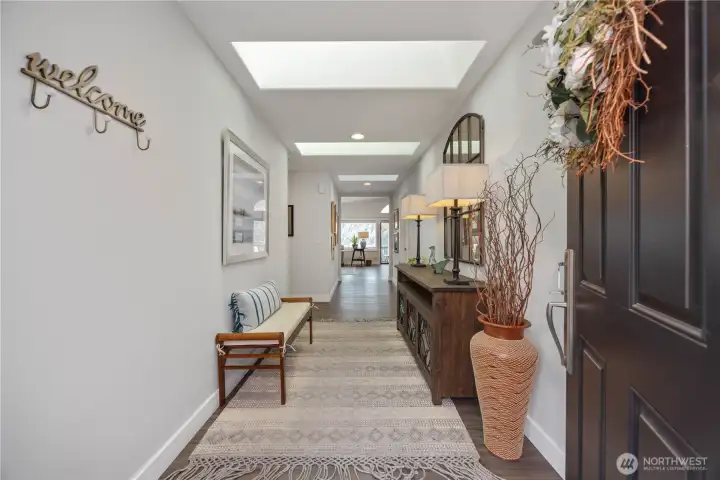 Light and bright entry gallery