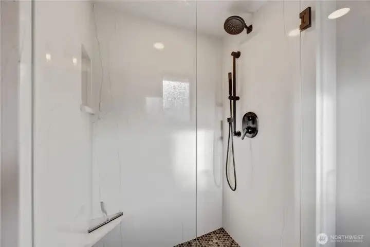 Primary suite walk-in shower