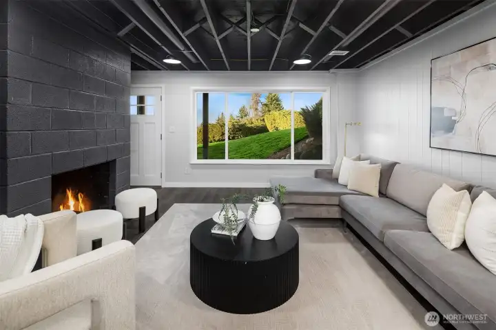 Versatile are which could be turned into a studio with a Murphy bed.