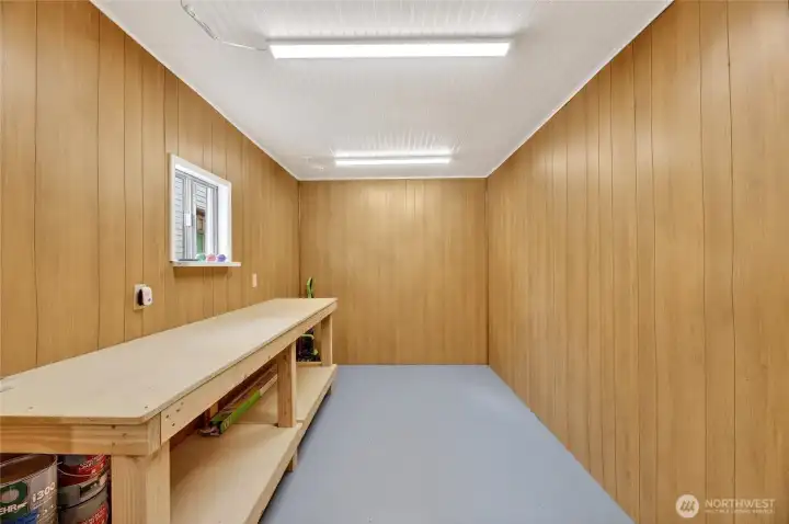 Additional Storage or offce area located in the finished rec room/garage