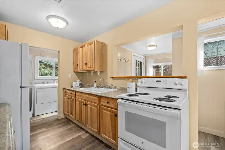 Convenient laundry room just off the kitchen.