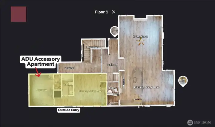 Private-entry main floor MIL/ADU designed for comfort and independence.