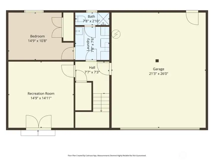 Lower level floor plan.