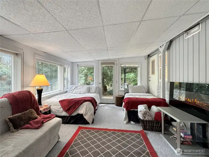 Interior of addition showing extended usable square footage