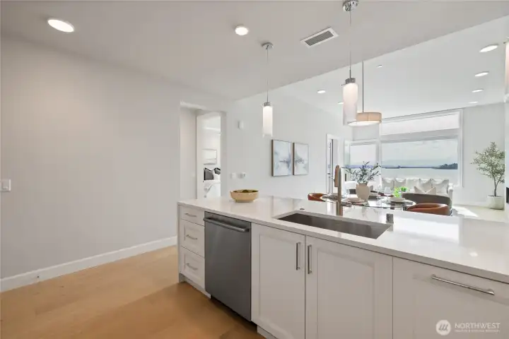 Incredible water and mountain views from nearly every corner of the home