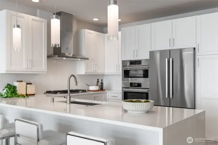 Brand-new, never-used appliances in a home that has never been lived in
